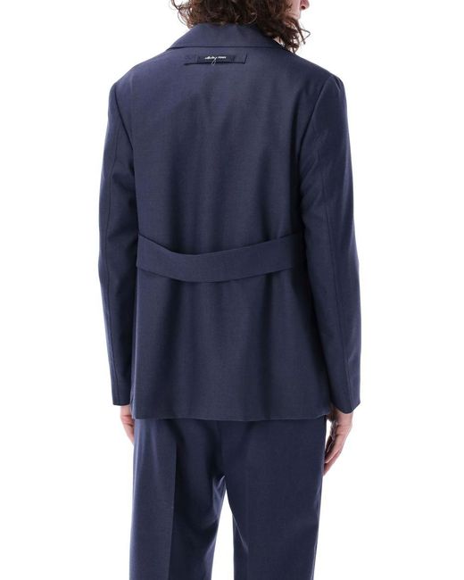Fendi Blue Look 8 Wool Jacket for men