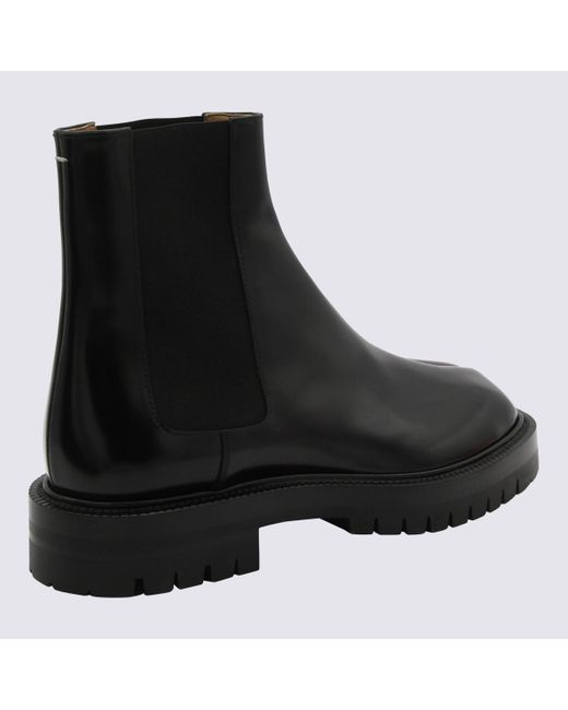 Maison Margiela Black Leather Boots for men