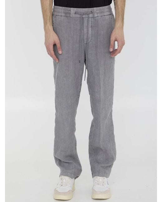 James Perse Gray Linen Pants for men
