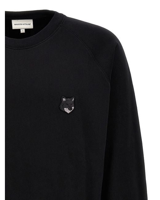 Maison Kitsuné Black 'Bold Fox Head' Sweatshirt for men