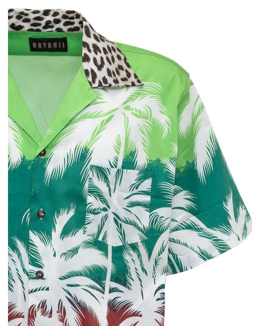 HAVANII Green Shirt With Print for men