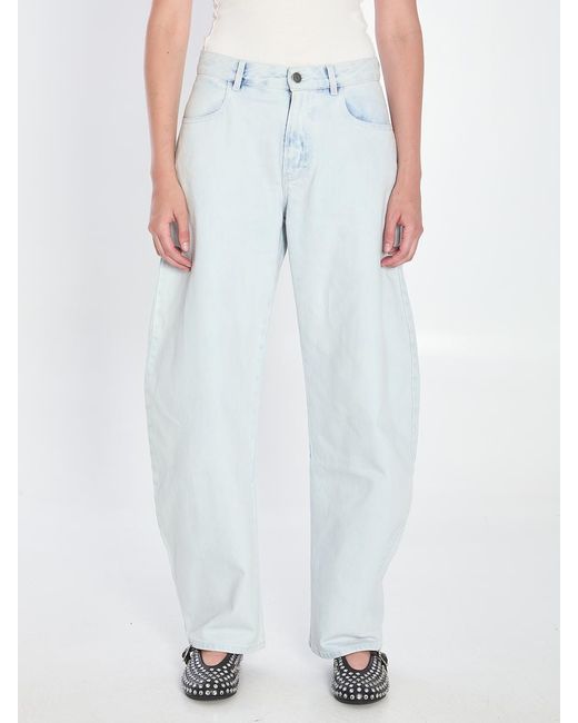 Alaïa Blue Rounded Denim Jeans