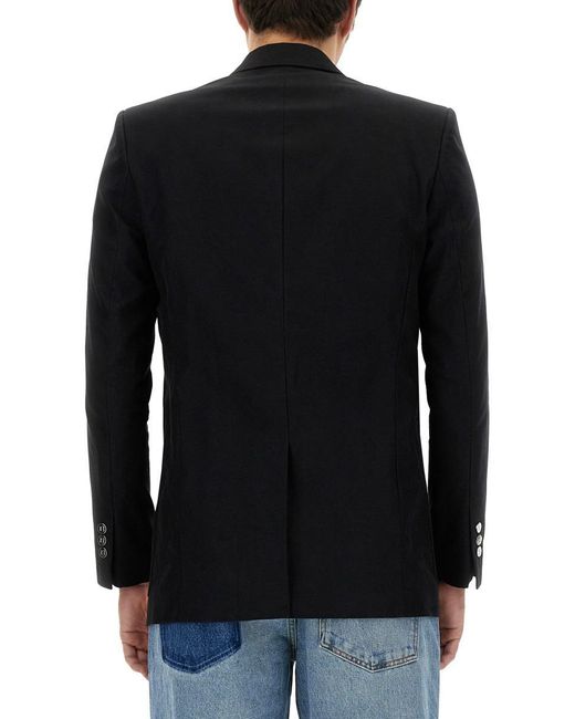 Balmain Black Double-breasted Jacket for men