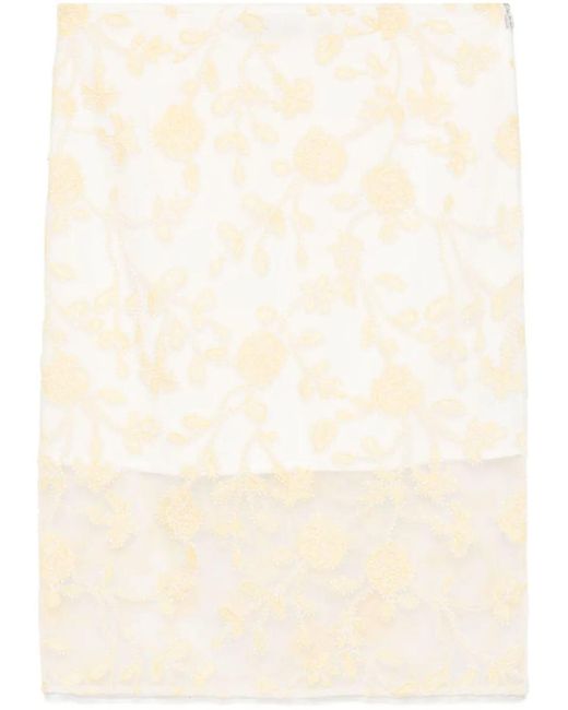 ROTATE BIRGER CHRISTENSEN Natural Flower Beads Pencil Skirt