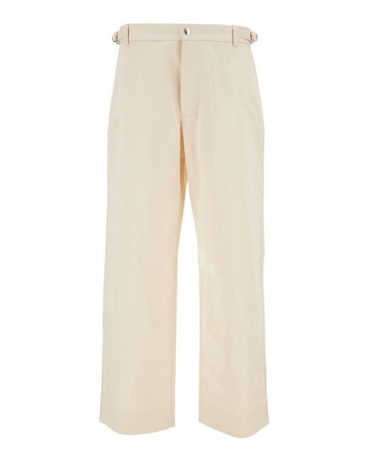 Jacquemus Natural Le Pantalon Jean Cotton And Linen-blend Trousers for men
