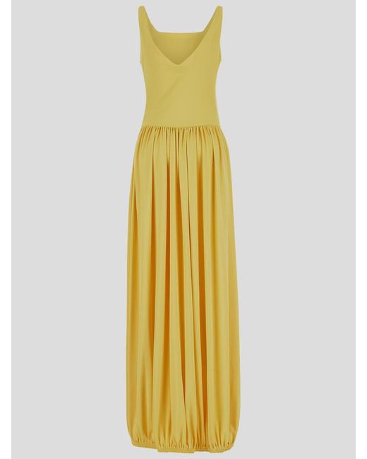 Lanvin Yellow Sleeveless Long Dress