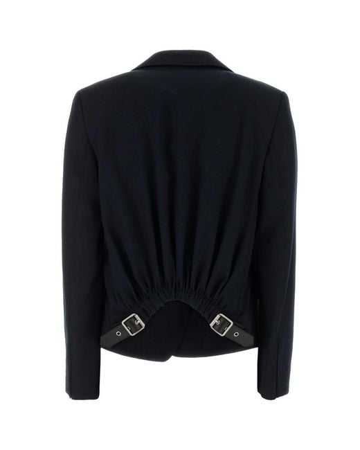 Loewe Black Navy Blue Wool Blazer