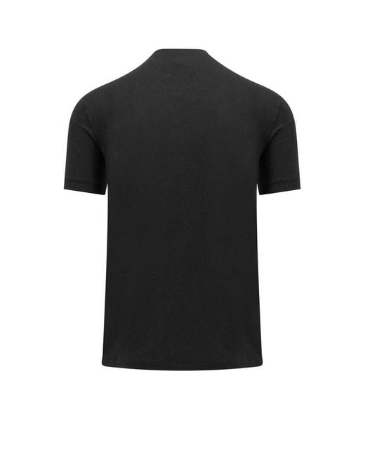 Giorgio Armani Black Viscose T-Shirt for men