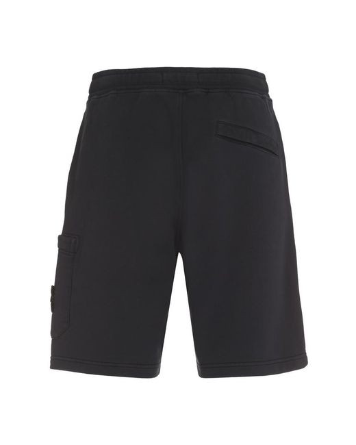 Stone Island Gray Cotton Bermuda Shorts for men