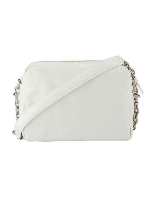 Balenciaga White Monaco Camera Xs Shoulder Bag