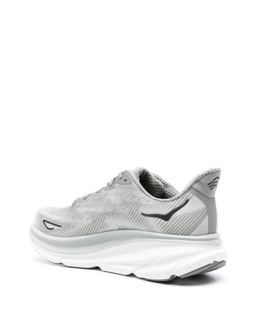 Hoka One One White M Clifton 9 Shoes for men