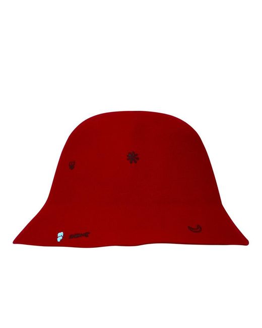 SUPERDUPER Red Wool Freya Hat for men