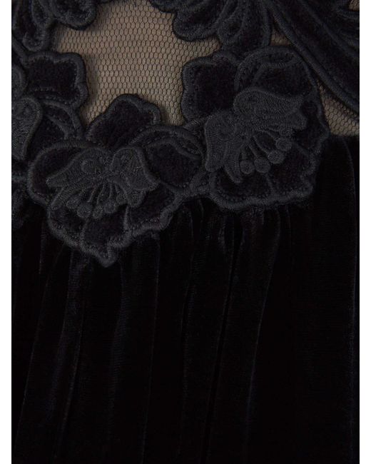 Zimmermann Black Midi Velvet Dress
