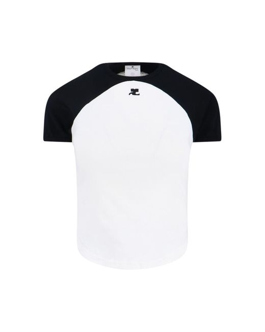 Courreges Black T-Shirts And Polos