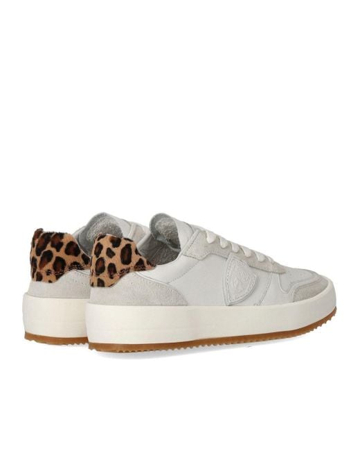 Philippe Model White Nice Low Animalier Sneaker