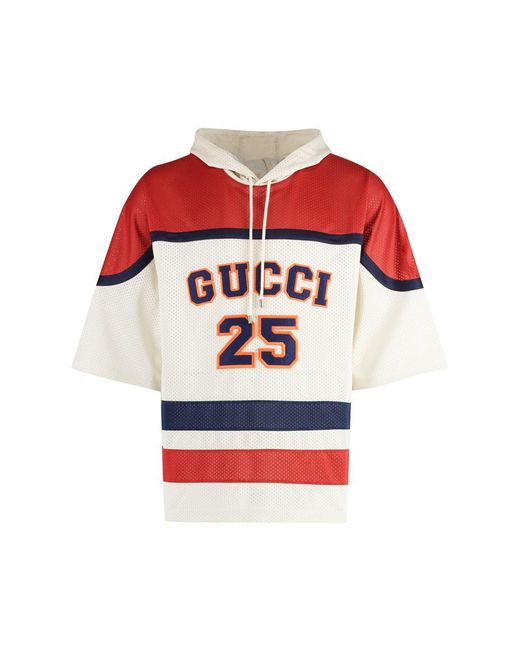 Gucci Red Techno Fabric Hoodie for men