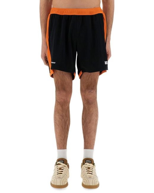 Wales Bonner Black Contrast Panel Jersey Shorts for men