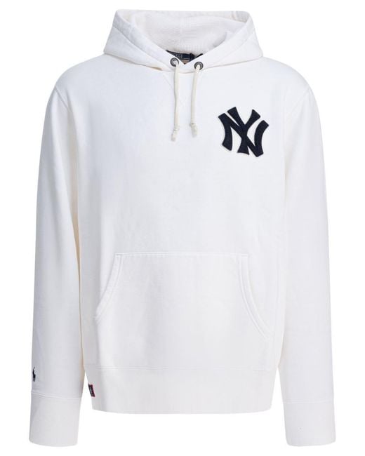 Polo Ralph Lauren White "Yankees" Hoodie for men