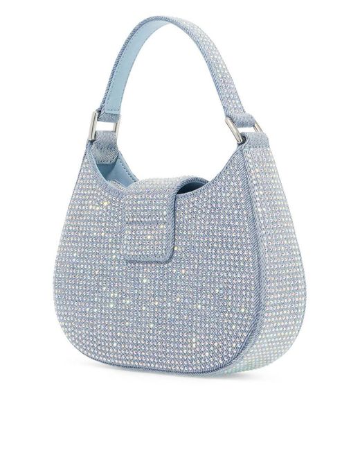 Self-Portrait Blue Leather Top Handle Bag