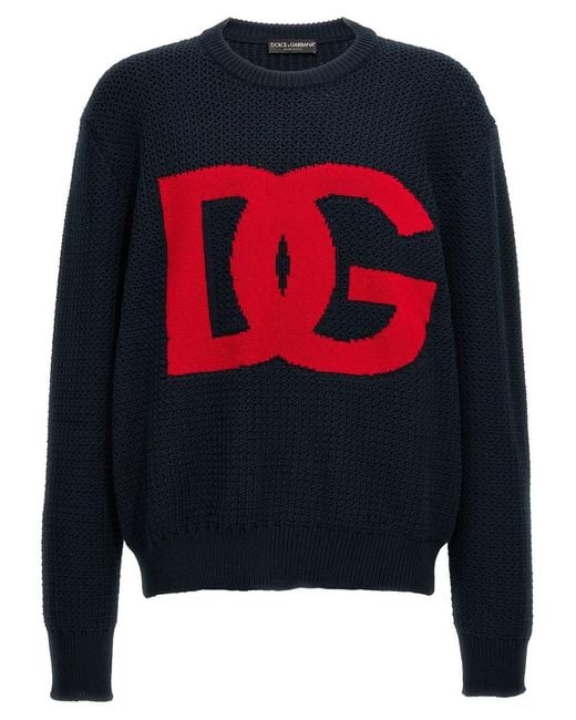 Dolce & Gabbana Blue Logo Sweater Sweater, Cardigans for men