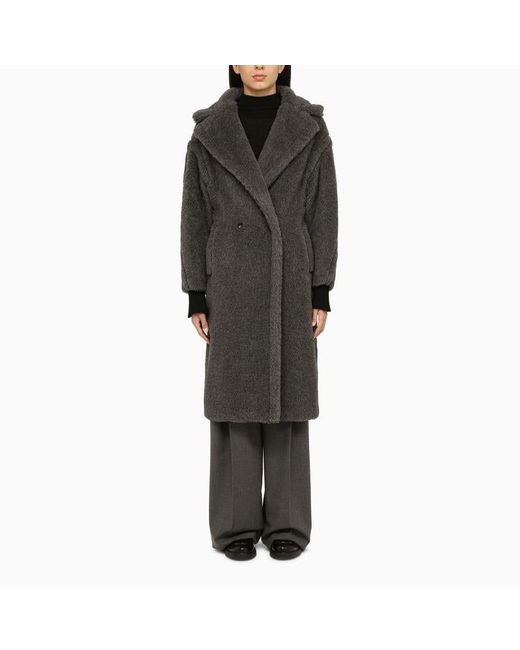 Max Mara Teddy Grey Coat in Gray Lyst