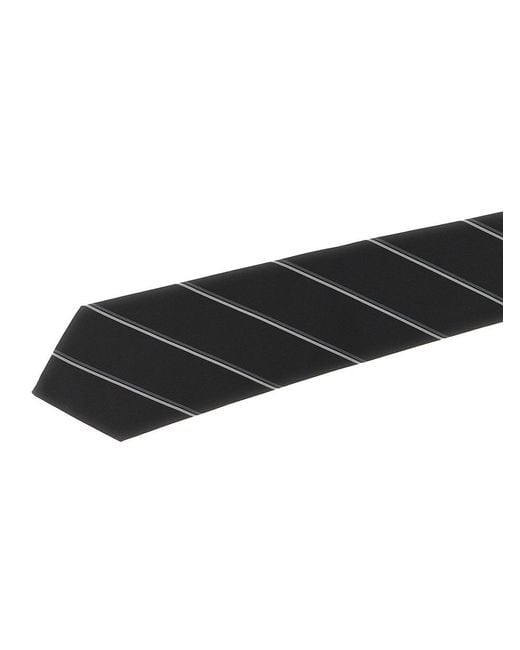 Saint Laurent Black 'Double Rayur' Tie for men