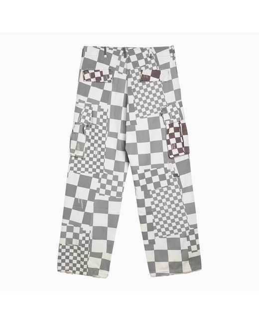 ERL Gray And Chequered Cargo Trousers for men