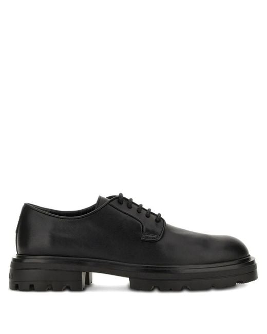 Hogan Black H673 Smooth Leather Derby Shoes for men