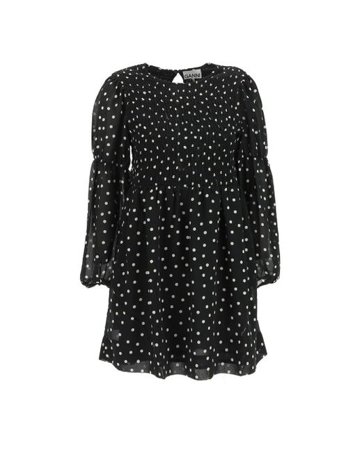 Ganni Synthetic Dresses in Black Lyst