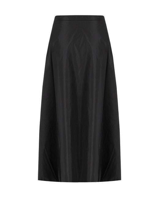 Add Black Nylon Bright Long Skirt