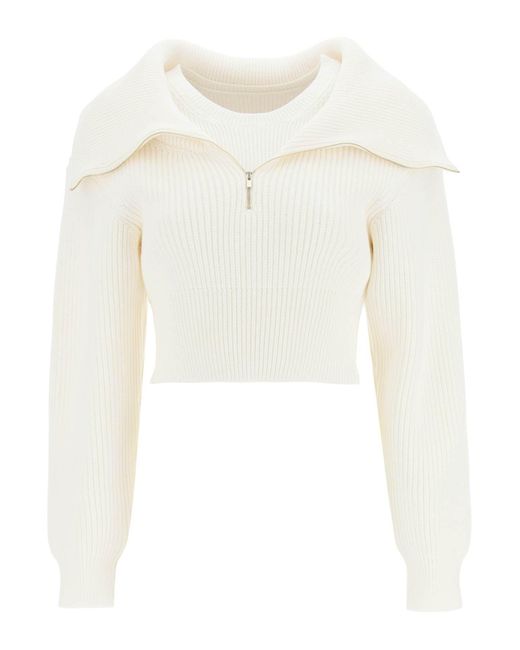Jacquemus Wool 'la Maille Risoul' Sweater in White | Lyst Canada
