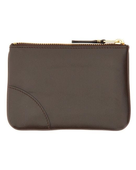 Comme des Garçons Brown Small Clutch With Zipper