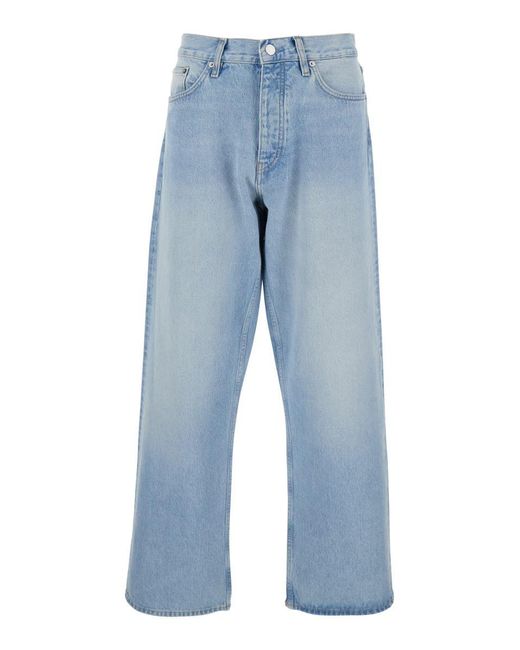 sunflower Blue Light- Five Pocket Jeans With Logo Patch On The Back for men