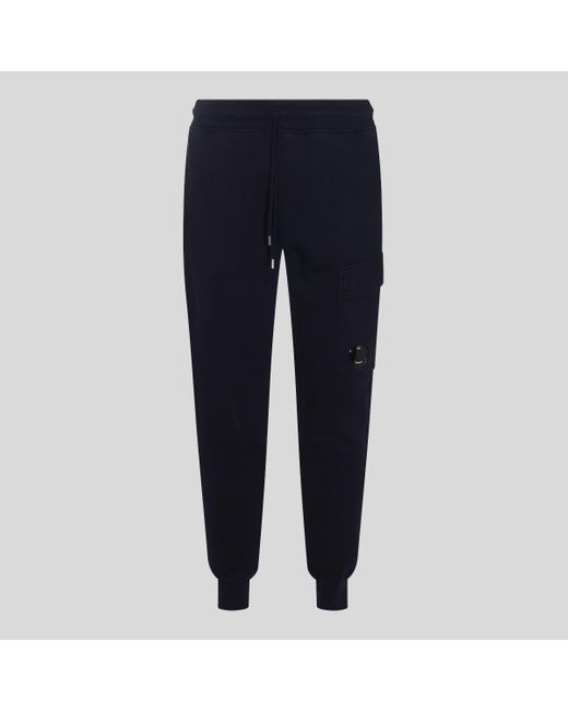 C P Company Blue Dark Green Cotton Pants for men