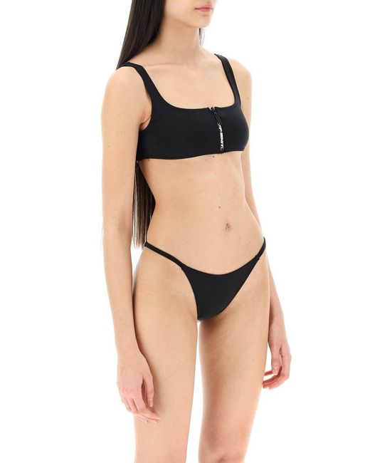 Off-White c/o Virgil Abloh Black Bikini Set With Zip And Logo