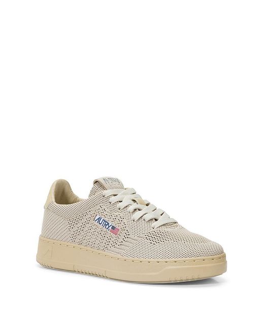 Autry White Easeknit Fabric Sneakers Medalist