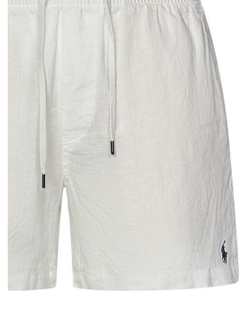 Polo Ralph Lauren White Prepster Shorts for men