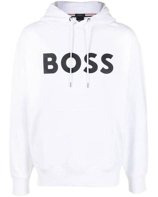 Boss White Sweaters for men