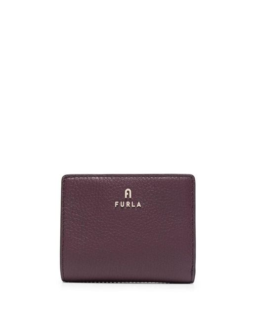 Furla Purple Small Camelia Leather Wallet