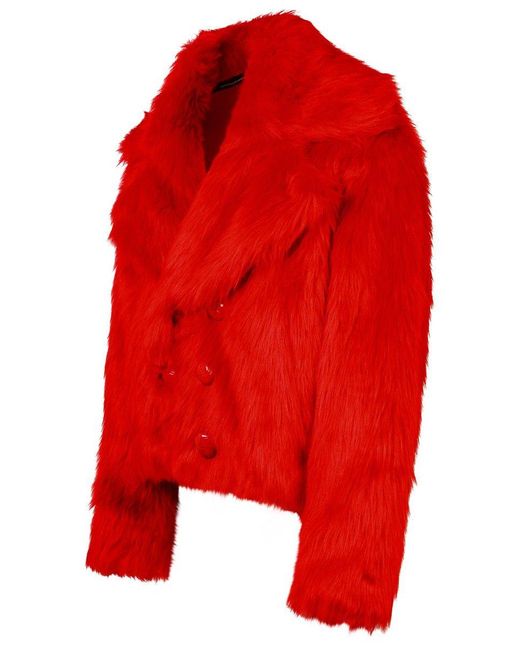DSquared² Red 'Pop Fox' Acrylic Blend Jacket
