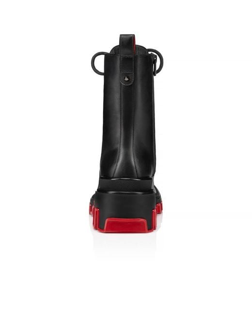 Christian Louboutin Black Dune Trott Alta Leather Platform Boots