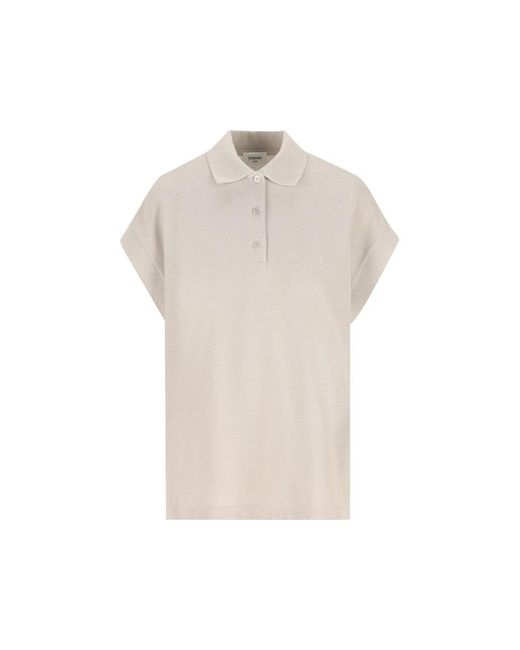 Saint Laurent White T-Shirt And Polo Shirt