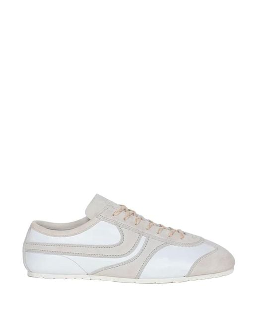 Dries Van Noten White Suede Sneakers for men