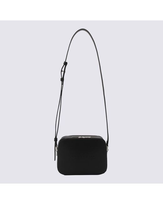 Ferragamo Black Leather Crossbody Bag for men