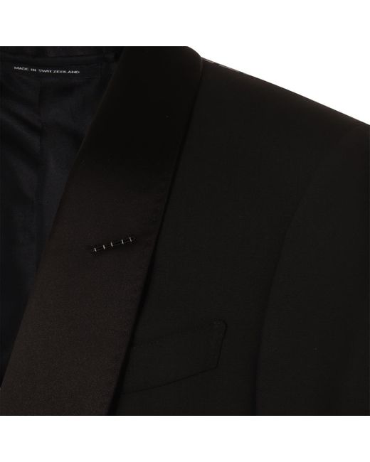Tom Ford Black Wool Suits for men