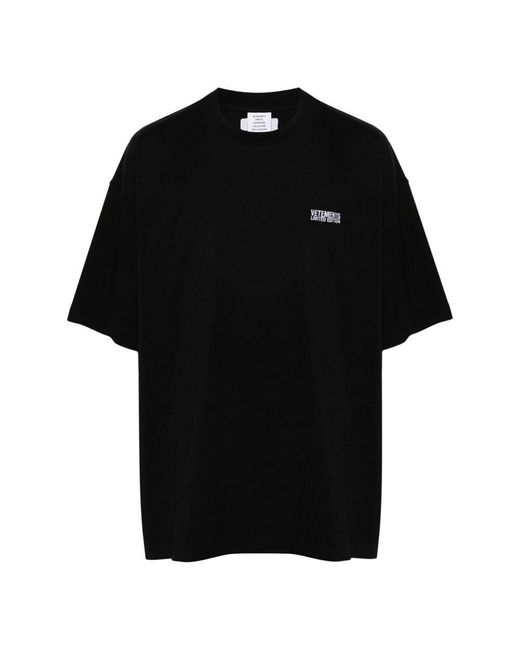 Vetements Black T-shirts for men