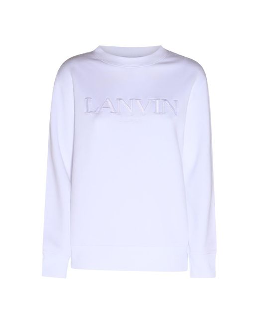 Lanvin Blue Sweaters White