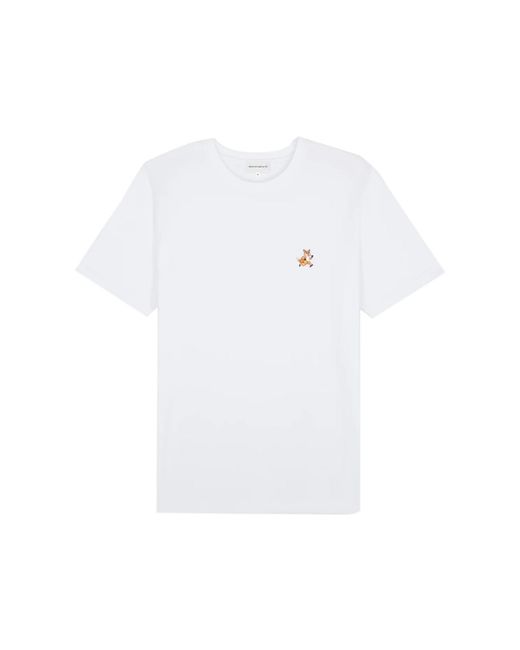 Maison Kitsuné White Maison Kitsune Classic T-shirt for men