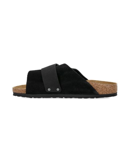 Birkenstock Black Kyoto Suede Sandals for men