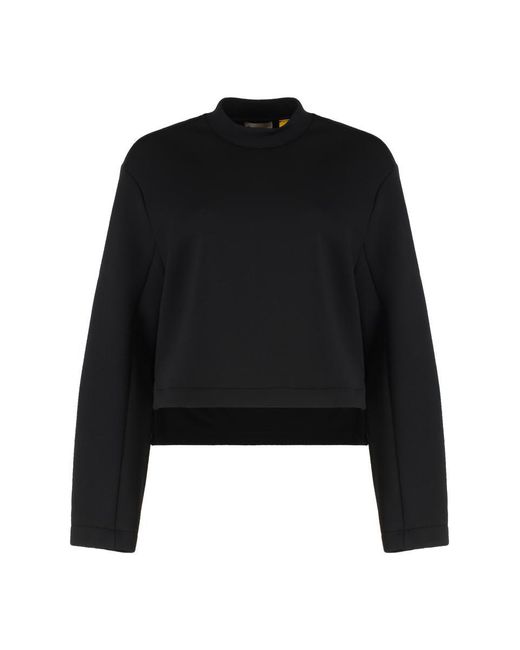 Moncler Genius Women's Black 4 Moncler Edward Enninful - Techno Fabric Sweatshirt